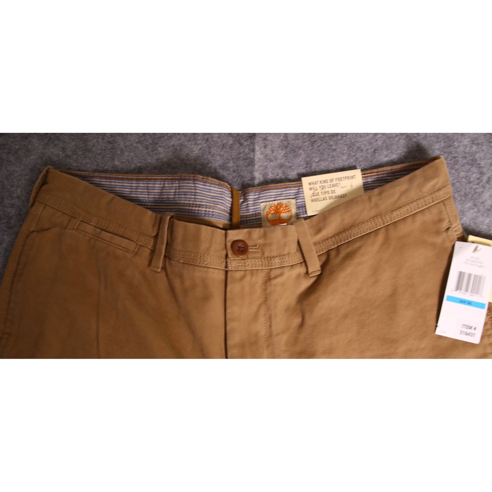 Timberland Men's Flat Front Pants Brown Old English Chinos 36x30 516431 NWT - Picture 4 of 5